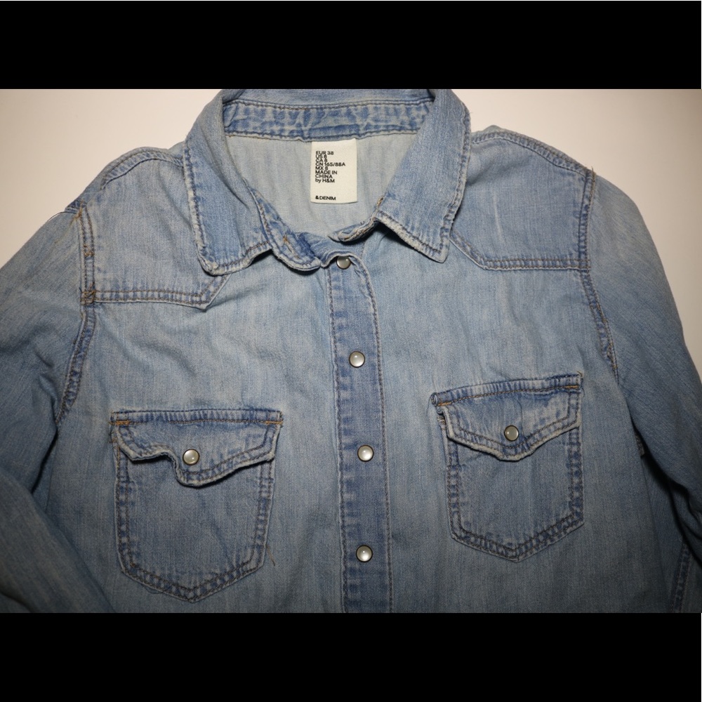 H&M Denim button up shirt